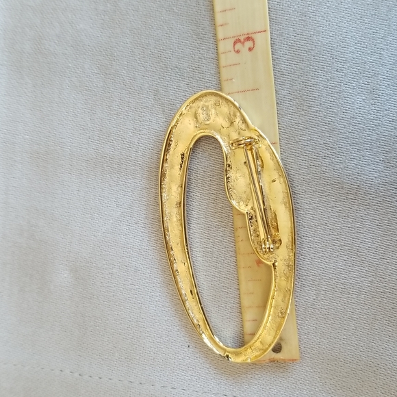 MODERN ART golden tone pin or Scarf pin - Picture 2 of 2